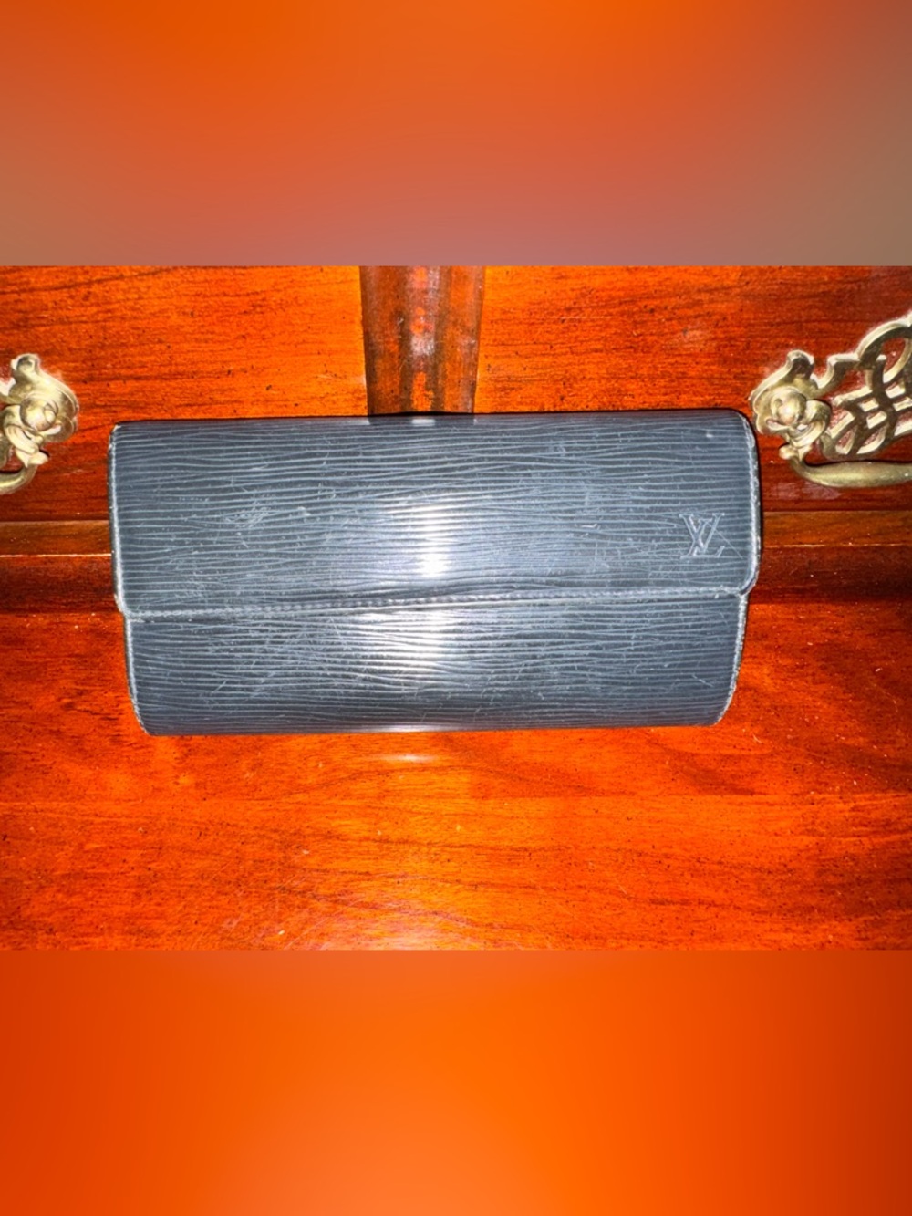 Louis Vuitton Navy Epi Leather Flap Wallet
